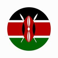 Kenya flag simple illustration for independence day or election vector