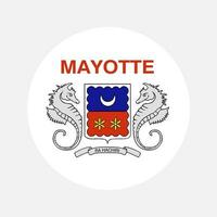 Mayotte flag simple illustration for independence day or election vector