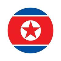 North Korea flag simple illustration for independence day or election vector