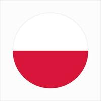 Poland flag simple illustration for independence day or election vector