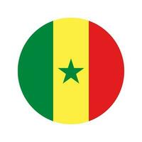 Senegal flag simple illustration for independence day or election vector