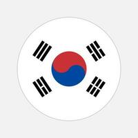 South Korea flag simple illustration for independence day or election vector