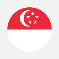 Singapore flag simple illustration for independence day or election vector