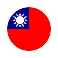 Taiwan flag simple illustration for independence day or election vector