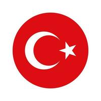 Turkey flag simple illustration for independence day or election vector