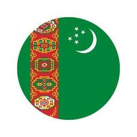 Turkmenistan flag simple illustration for independence day or election vector