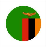 Zambia flag simple illustration for independence day or election vector