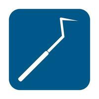 Dental therapy icon and surgical dental instrument illustration vector