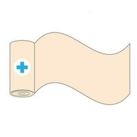 Flat bandage illustration. Simple filled bandage icon vector