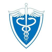 Immune system, medical shield icon in trendy flat style design vector