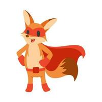 Super animal in colorful superhero costumes, funny children characters cartoon vector Illustration.