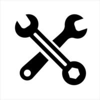 Simple spanners isolated on white background Icon for apps and websites vector