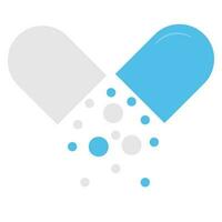 Pill icon in trendy flat style isolated. Pill icon page symbol for your web site design vector