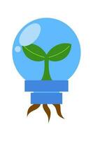 Earth Day Element Illustration, Green Energy For Sustainable Development Technology. Go Green And  Recyclable Symbol vector