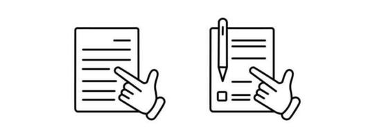 Checklist  Clipboard icon set.  Quality sign Check List flat line icon form vector