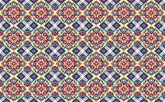 diseño tradicional geométrico étnico oriental ikat de patrones sin fisuras para fondo, alfombra, papel pintado, ropa, envoltura, batik, tela, ilustración vectorial. estilo de bordado vector