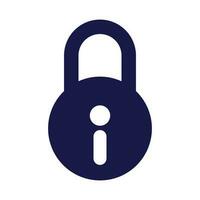 Letter i forming lock shape vector