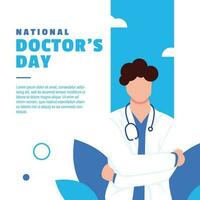 Doctor Day Flat Illustration event vector