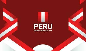 Perú independencia día evento celebrar antecedentes vector