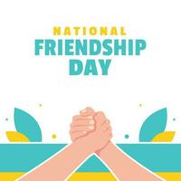 National Friendship Day Flat Illustration event vector