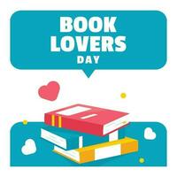 Book Lovers Day Flat Illustration event vector