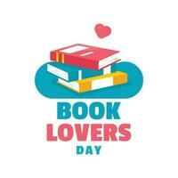 Book Lovers Day Flat Illustration event vector