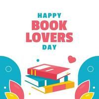 Book Lovers Day Flat Illustration event vector