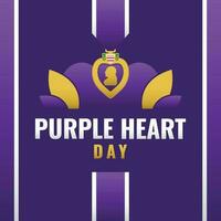 national purple heart day event background illustration vector