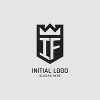 inicial Si logo proteger forma, creativo deporte logo diseño vector