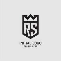 inicial rs logo proteger forma, creativo deporte logo diseño vector