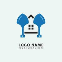 modern home building tools logo icon. vector