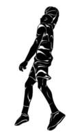 Images of basketball player movements, suitable for posters, logos, clothing designs, and more vector