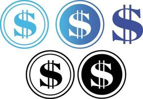 Money dollar icon vector