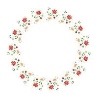 Circle floral pattern for decorations. Perfect for wedding and engagement party. vector