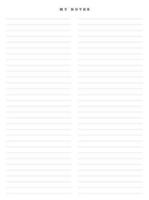 Minimalistic Notes Template vector