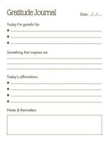 Gratitude Daily Journal Template vector