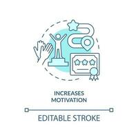 Increase motivation terracotta concept icon. Gamification benefits in e learning abstract idea thin line illustration. Isolated outline drawing. Editable stroke vector