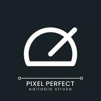 Speed up pixel perfect white linear ui icon for dark theme. Footage editing. Accelerate video. Fast playback. Vector line pictogram. Isolated user interface symbol for night mode. Editable stroke