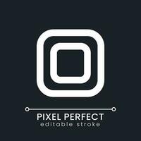 Background template pixel perfect white linear ui icon for dark theme. Video editing platform. Footage change. Vector line pictogram. Isolated user interface symbol for night mode. Editable stroke