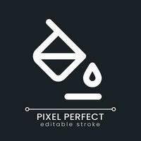 Background color pixel perfect white linear ui icon for dark theme. Change footage. Better video look. Vector line pictogram. Isolated user interface symbol for night mode. Editable stroke