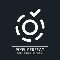 Apply breathe animation effect pixel perfect white linear ui icon for dark theme. Video production software. Vector line pictogram. Isolated user interface symbol for night mode. Editable stroke