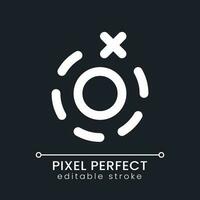 Remove breathe animation pixel perfect white linear ui icon for dark theme. Video effects editor. Turn off. Vector line pictogram. Isolated user interface symbol for night mode. Editable stroke