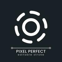 Breathe animation effect pixel perfect white linear ui icon for dark theme. Add relaxation feeling to video. Vector line pictogram. Isolated user interface symbol for night mode. Editable stroke