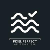 Float effect applying pixel perfect white linear ui icon for dark theme. Added video transition. Camera movement. Vector line pictogram. Isolated user interface symbol for night mode. Editable stroke