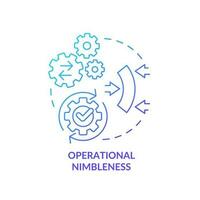 Operational nimbleness blue gradient concept icon. Business efficient. Productive data system abstract idea thin line illustration. Isolated outline drawing vector