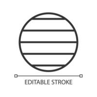 Latitude pixel perfect linear icon. Spherical coordinate. Geographic globe. Planet surface. Thin line illustration. Contour symbol. Vector outline drawing. Editable stroke
