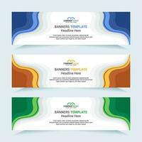 Vector modern set of colorful abstract banners. For card and banner needs. Vector Illustration