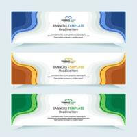 Vector modern set of colorful abstract banners. For card and banner needs. Vector Illustration