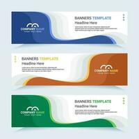 Vector modern set of colorful abstract banners. For card and banner needs. Vector Illustration