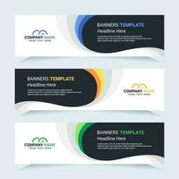 Vector modern set of colorful abstract banners. For card and banner needs. Vector Illustration